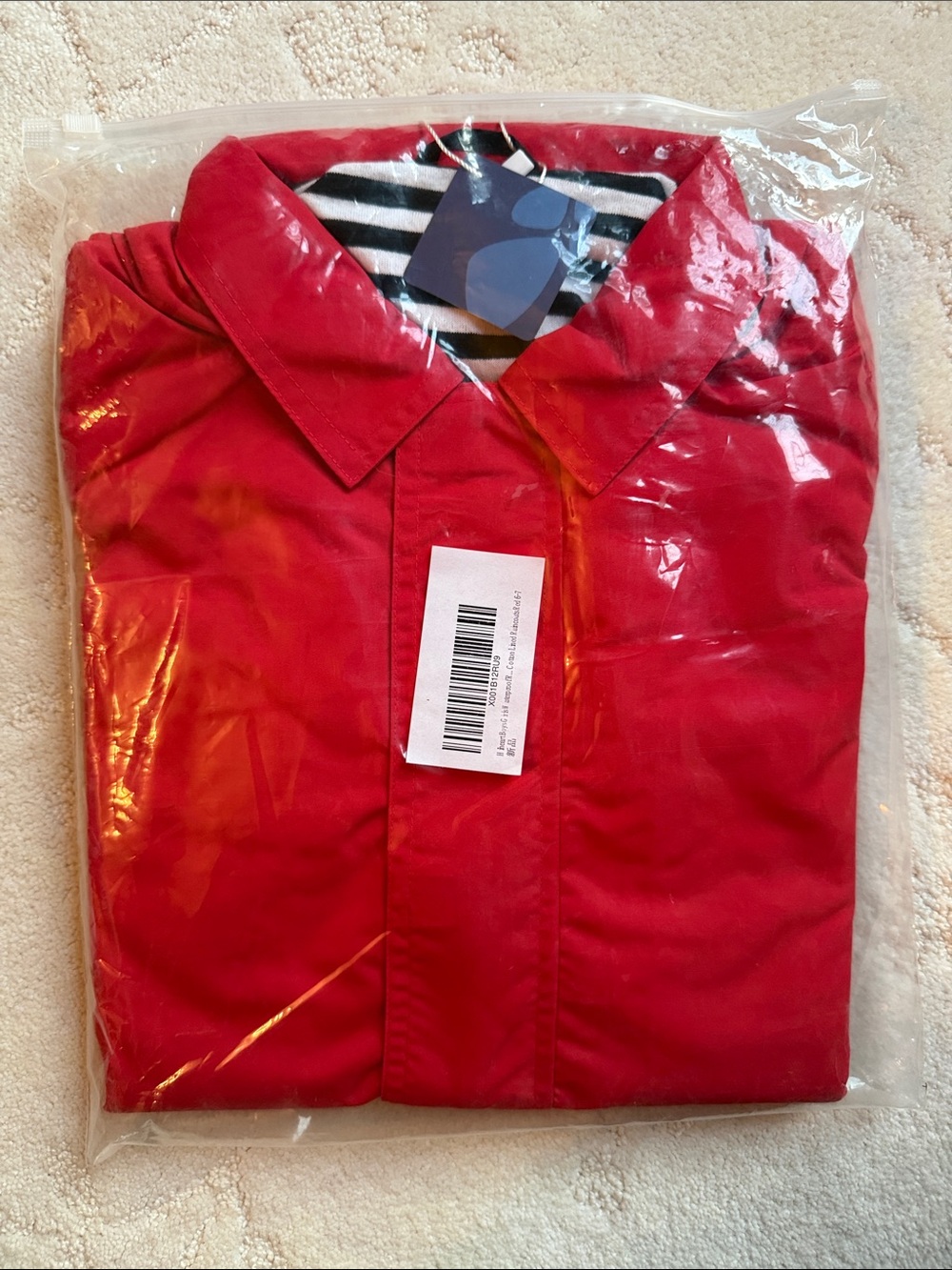 6-7years Old RED Zipper & Velcro Up Rain - Coat, Classic Collared w/Hood, NWT